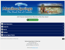 Tablet Screenshot of manitousprings.ca