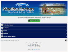 Tablet Screenshot of m.manitousprings.ca
